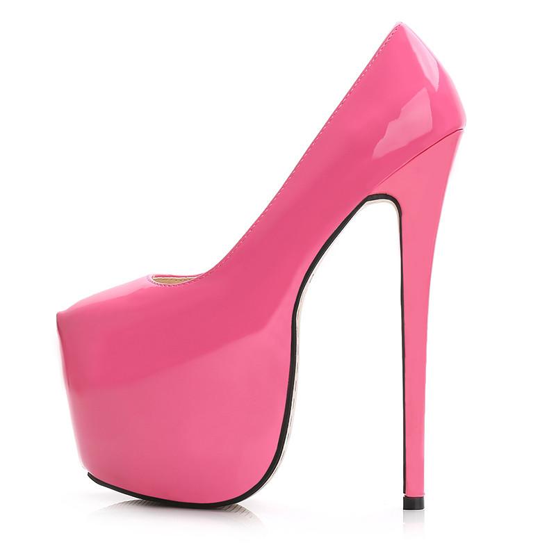 18cm Women Shoes Spring/Autumn Sexy Wedding Round Toe Woman Pumps Platform Very High Heel Pumps Candy Color Stilettos, Black
18cm Women Shoes Spring/Autumn Sexy Wedding Round Toe Woman Pumps Platform Very High Heel Pumps Candy Color Stilettos, Black