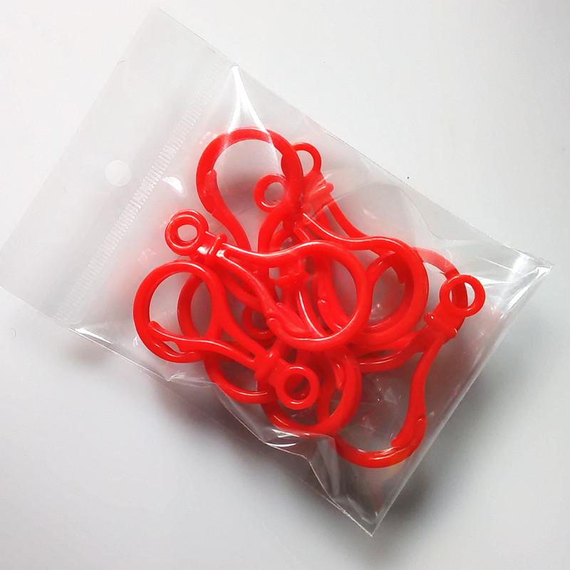 60pieces/Lot Plastic Hook Key Chains 15 Color Keyring Accessories DIY Car Keychain Key Ring Jewelry Wholesale Free Drop Shipping