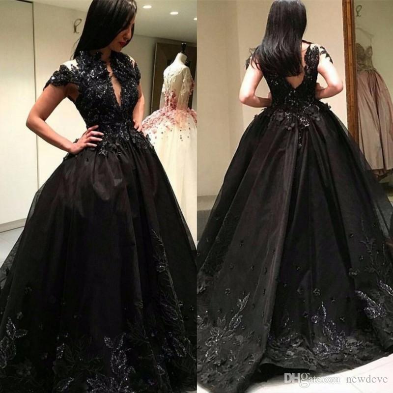 2019 Gorgeous Black Prom Dresses Lace Appliqued Beaded A Line Plus Size Evening Gowns Sexy Backless Formal Party Dress, Water melon
2019 Gorgeous Black Prom Dresses Lace Appliqued Beaded A Line Plus Size Evening Gowns Sexy Backless Formal Party Dress, Water melon