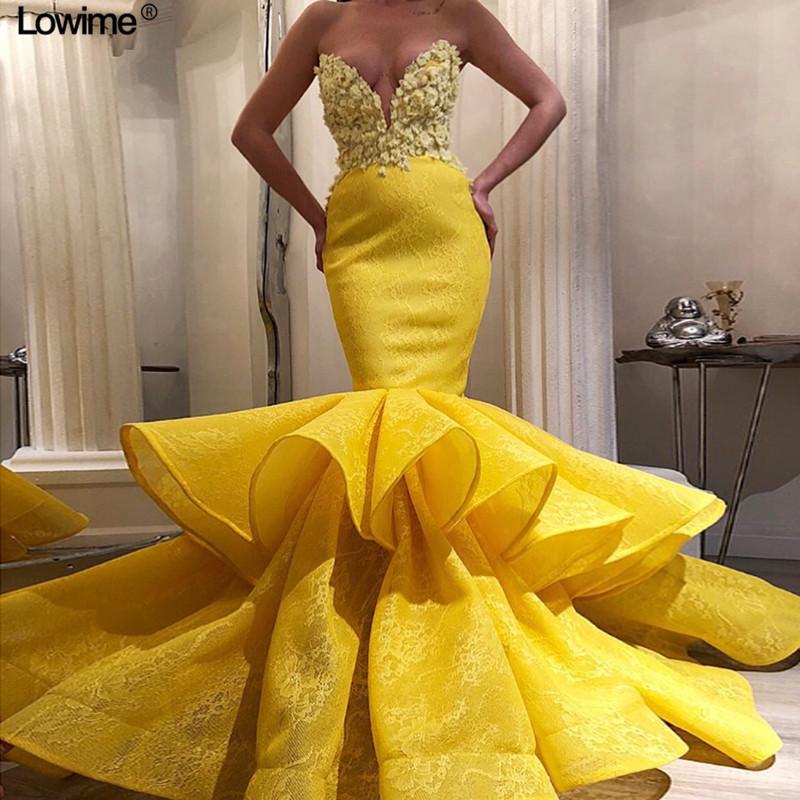 2020 Yellow Full Lace Sweetheart Mermaid Prom Dresses Sexy Lace Appliqued Sheath Evening Gown Open Back Formal Party Dress
2020 Yellow Full Lace Sweetheart Mermaid Prom Dresses Sexy Lace Appliqued Sheath Evening Gown Open Back Formal Party Dress
