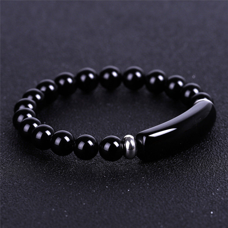 Natural Stone Gemstone Beaded Bracelet Wristband Designer Jewelry Bridge Bar Love Heart Charm Tiger Eye Agate Beads Bracelets for Woman Man Fashion Fi