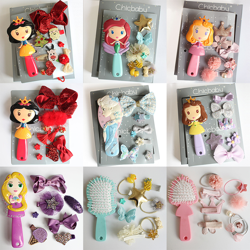 Baby Girls Children Hair Bows Accessories Hairpin Hair Rope Princess Comb Jewelry Gift Box Party Christmas set Hairbrush For Gift, Slivery;white
Baby Girls Children Hair Bows Accessories Hairpin Hair Rope Princess Comb Jewelry Gift Box Party Christmas set Hairbrush For Gift, Slivery;white