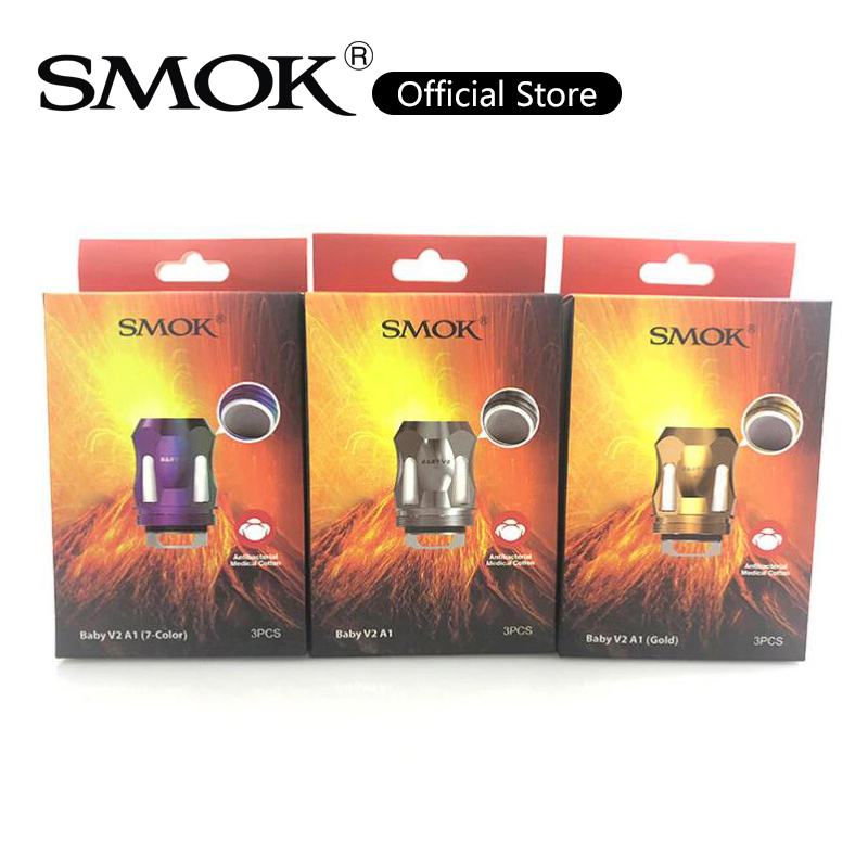 SMOK TFV8 Baby V2 Coil Head Family Baby V2 A1 A2 A3 Stainless Gold 7-Color Coils For TFV8 Baby V2 Tank 100% Original
SMOK TFV8 Baby V2 Coil Head Family Baby V2 A1 A2 A3 Stainless Gold 7-Color Coils For TFV8 Baby V2 Tank 100% Original