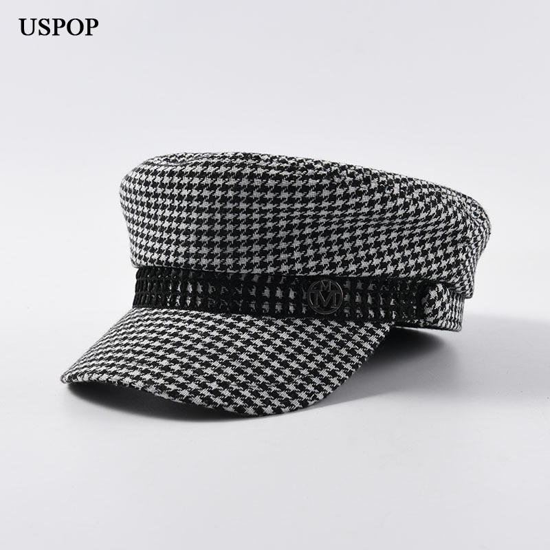 USPOP 2019 Autumn winter women vintage newsboy fashion metal letter M military flat top plaid visor caps Y200102, Khaki
USPOP 2019 Autumn winter women vintage newsboy fashion metal letter M military flat top plaid visor caps Y200102, Khaki