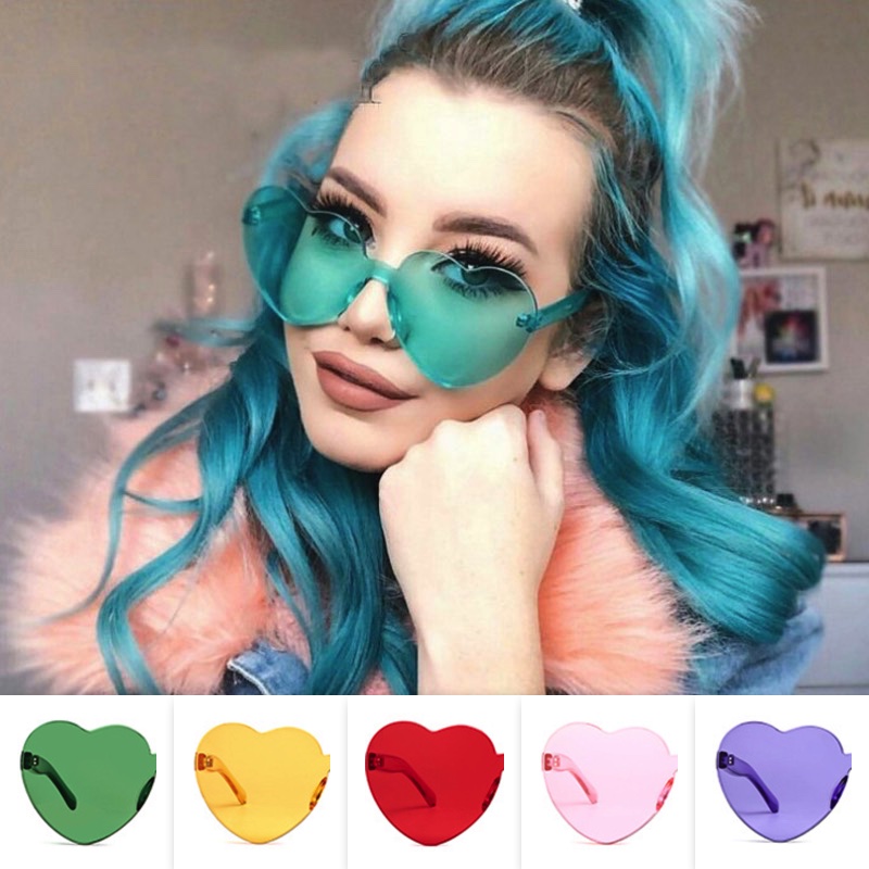 Heart Shape Sunglasses One Pieces Rimless Women Sun Glasses Candy Colors Lenses 11 Color Wholesale Eyewear
Heart Shape Sunglasses One Pieces Rimless Women Sun Glasses Candy Colors Lenses 11 Color Wholesale Eyewear