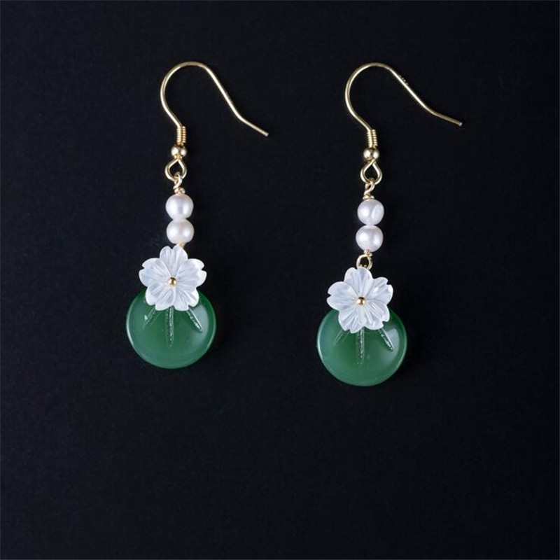 Sterling Silver 925 Jewelry New Handmade Natural Pearl Shell Cherry Flower Earrings Sweet Green Coloured Glazed Dangle Drop Earring
Sterling Silver 925 Jewelry New Handmade Natural Pearl Shell Cherry Flower Earrings Sweet Green Coloured Glazed Dangle Drop Earring