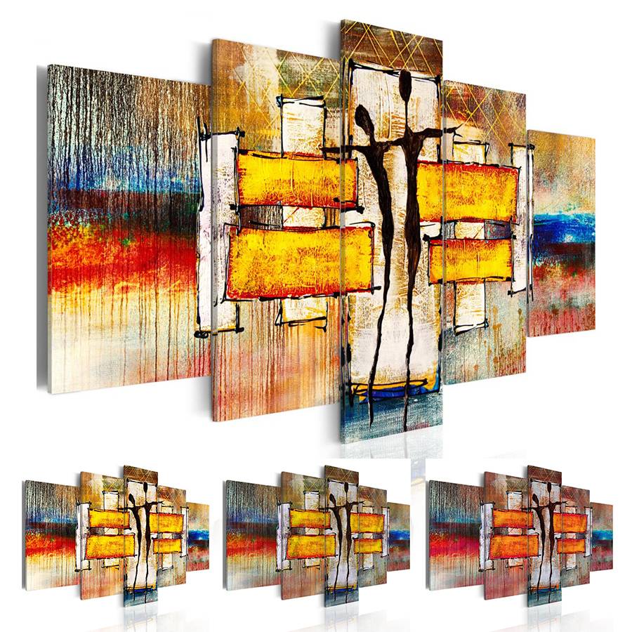 5pcs/set Abstract Dancer Canvas Wall Art Picture Print for Home Decoration Bedroom Living Room Decor,Choose Size:3(No Frame)