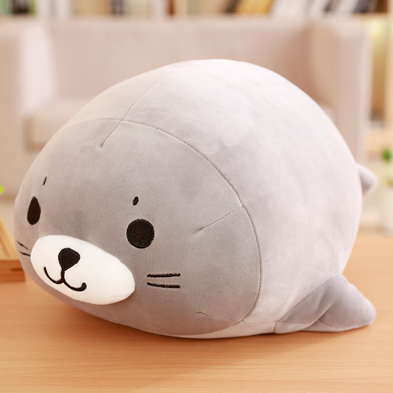 Cuddly Soft Fat Sea Animal Seal Plush Toy Big Stuffed Cartoon Sea Lion Doll Sleeping Pillow Kid Gift 60cm 85cm DY50097