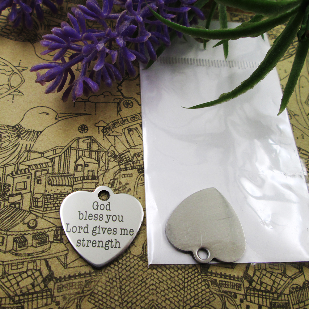 40pcs--"God bless you Lord gives me strength"stainless steel charms more style for choosing DIY Charms pendants for necklace
40pcs--"God bless you Lord gives me strength"stainless steel charms more style for choosing DIY Charms pendants for necklace