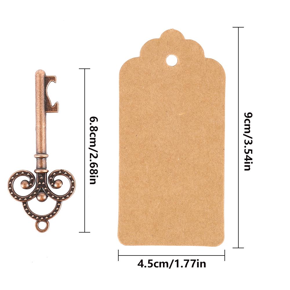 50pcs Wedding Souvenirs Skeleton Bottle Opener + Tags vintage Wedding Favors and Gifts for Guest Party decoration Favors box