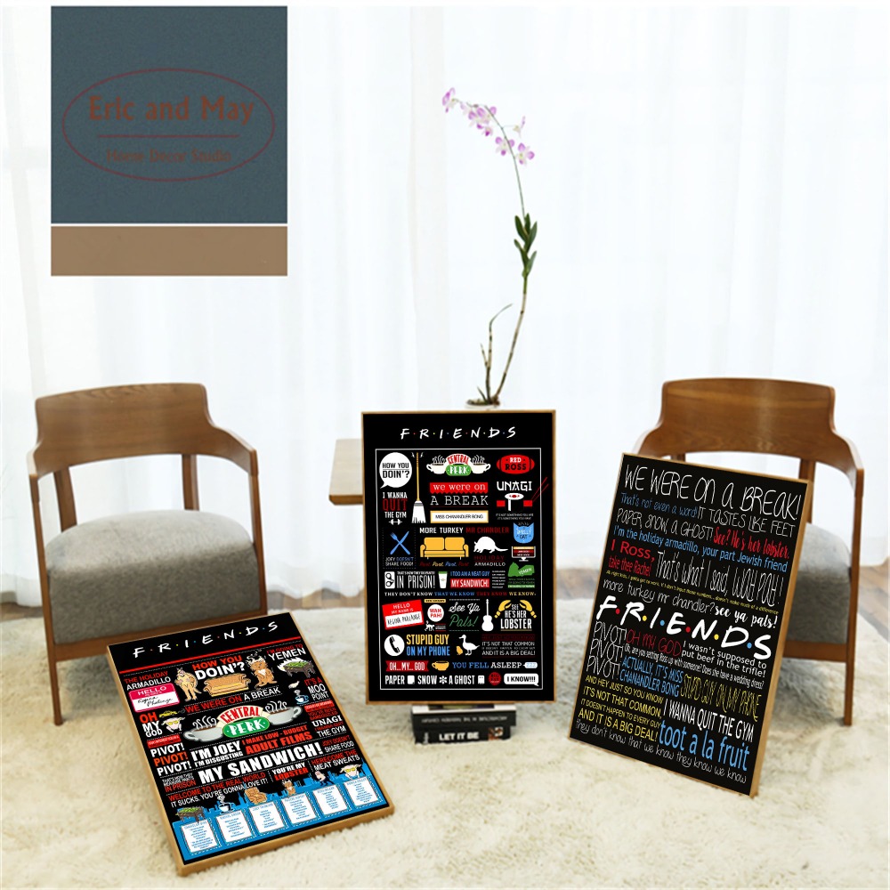 Friends TV Show Classic Quote Posters and Prints Wall art Decorative Picture Canvas Painting For Living Room Home Decor Unframed
Friends TV Show Classic Quote Posters and Prints Wall art Decorative Picture Canvas Painting For Living Room Home Decor Unframed