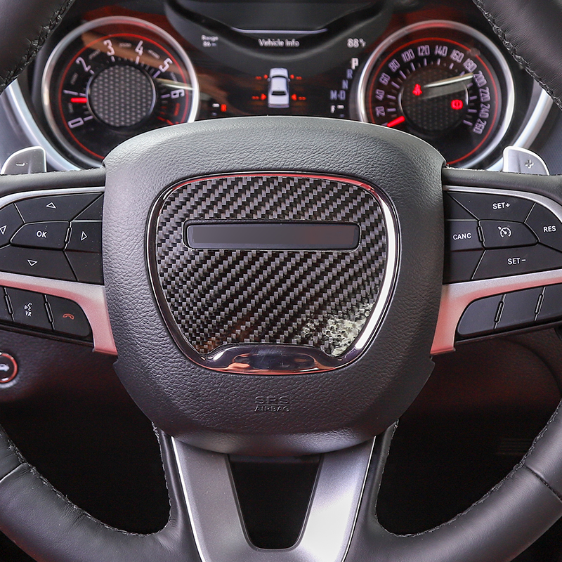 Car Steering Wheel Panel Trim ABS Decoration for Dodge Challenger 2015+ Factory Outlet Car Interior Accessories
