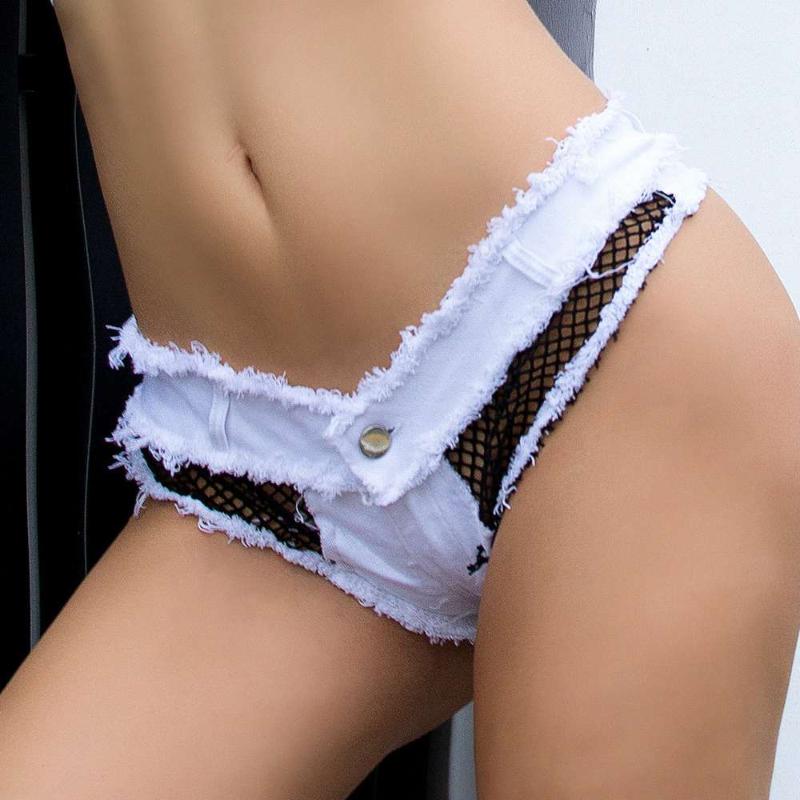 3 Colors Sexy Pole dance thong Bar shorts Hollow Out Mesh Women jeans denim Micro Ultra Low Rise Waist Clubwear Summer DK077S30, Black
3 Colors Sexy Pole dance thong Bar shorts Hollow Out Mesh Women jeans denim Micro Ultra Low Rise Waist Clubwear Summer DK077S30, Black