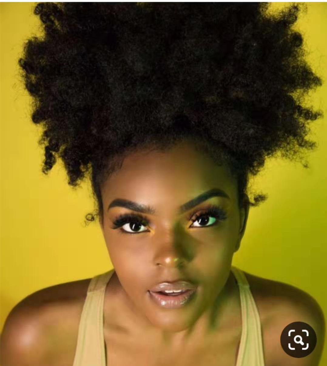 Hot selling top quality human hair ponytail afro kinky curly,Brazilian hair drawstring ponytail african hair puff 120g