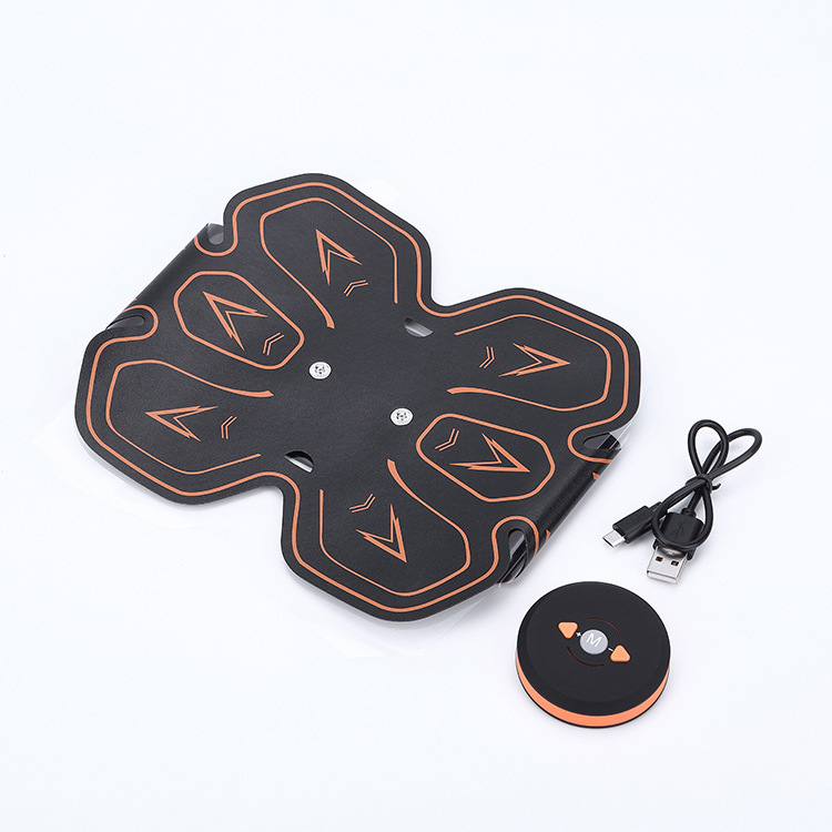 Rechargeable Wireless Abdominal Muscle ABS EMS Sticker Smart Fitness Massage Stimulator Body Slimming belt253y