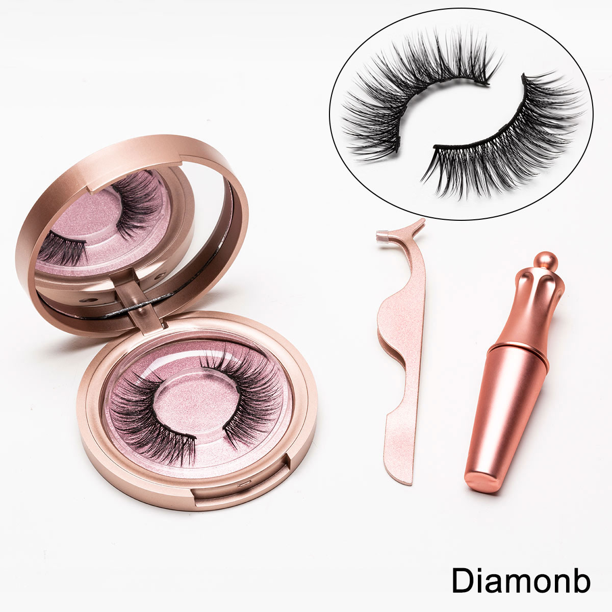 5 Magnetic Eyelashes natural False Eyelashes Magnet Lashes Magnetic Liquid Eyeliner & Magnetic False Eyelashes & Tweezer Set