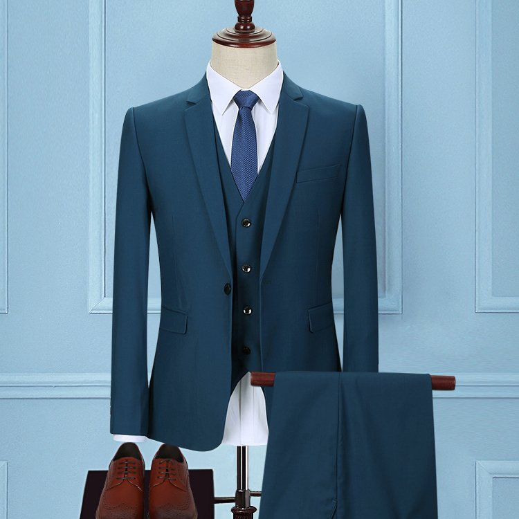 Green Groom Wedding Tuxedos One Button Peaked Lapel Groomsmen 3 Pieces Suits Handsome Ready To Wear Formal Business Men Suits