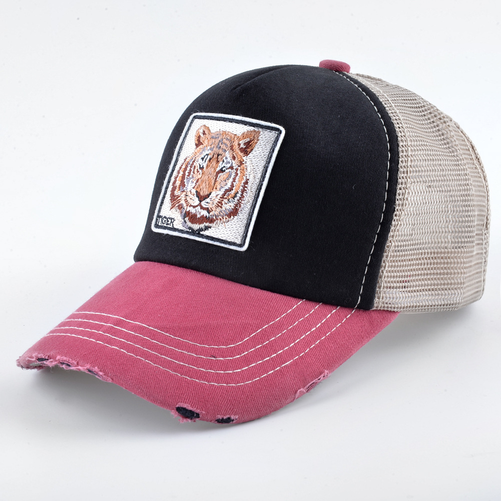 Fashion Embroidery Animal Baseball Caps Men Breathable Mesh Snapback Caps Unisex Sun Hat For Women bone Casquette Hip Hop cap
