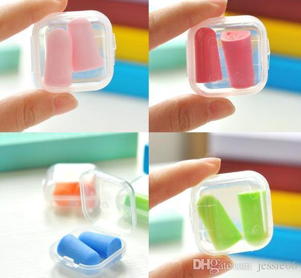 new foam sponge earplugs great for travelling sleeping reduce noise ear plug randomly color drop