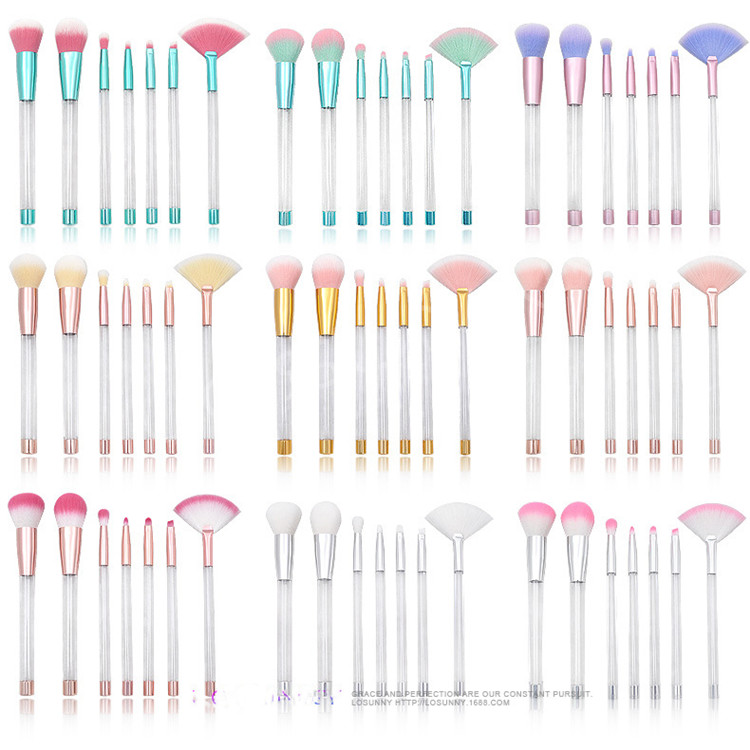 Makeup Brush Set 7pcs DIY Travel makeup brush Professional Eyeshadow Foundation Blush Powder Eyeliner Eyelash Lip Makeup Brush Cosmetic Tool