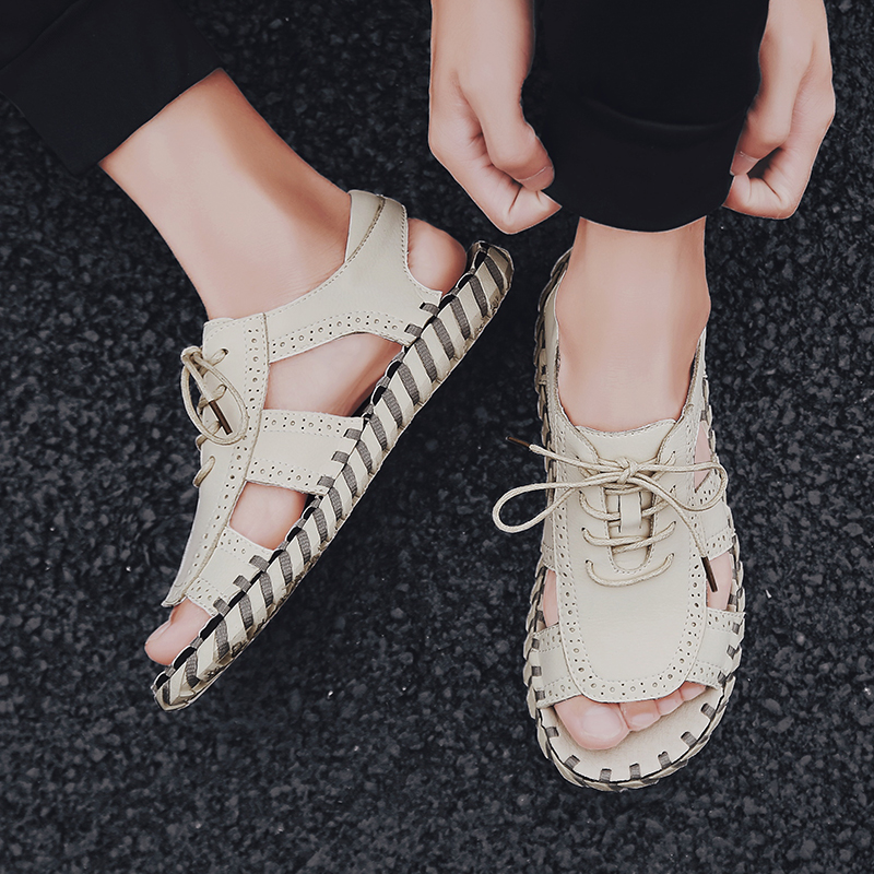 Mens Sandals Summer Men's Sandals Fashion Leather Beach Shoes Casual Non-Slip Slippers Flats Men Water Shoes Sandalia Masculina, Hongyun-9935-apricot
Mens Sandals Summer Men's Sandals Fashion Leather Beach Shoes Casual Non-Slip Slippers Flats Men Water Shoes Sandalia Masculina, Hongyun-9935-apricot