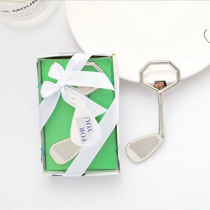 50PCS Noble Wedding Favors Silver Golf Clubs Bottle Opener in Gift Box Sports Theme Party Return Presents Golf Racket Beer Openers
50PCS Noble Wedding Favors Silver Golf Clubs Bottle Opener in Gift Box Sports Theme Party Return Presents Golf Racket Beer Openers