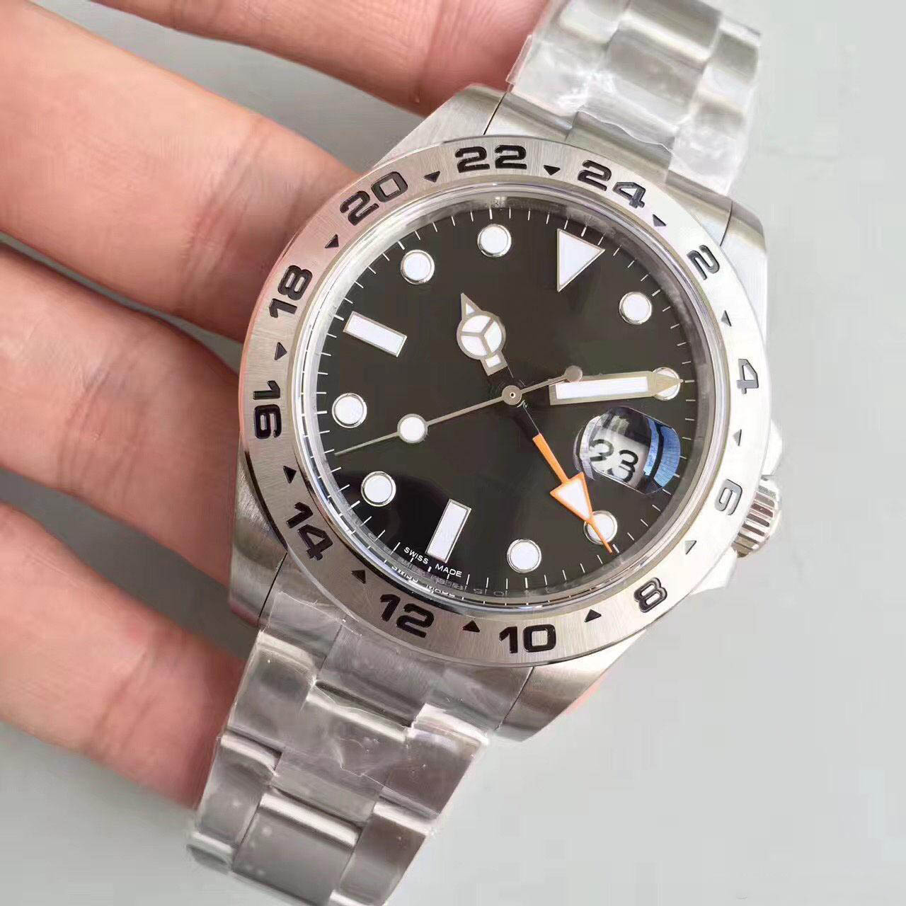 Hot sale 40mm Explorer II Ref.216570GMT Format Automatic Mechanical Watch Explorer Series Sapphire Mirror Wristwatch, Slivery;brown
Hot sale 40mm Explorer II Ref.216570GMT Format Automatic Mechanical Watch Explorer Series Sapphire Mirror Wristwatch, Slivery;brown