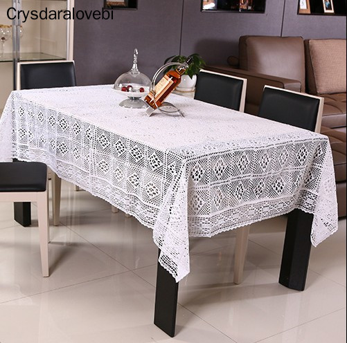 White Lace Crocheted Tablecloth Cotton Rectangle Table Cloth Home Hotel Textile Decor
White Lace Crocheted Tablecloth Cotton Rectangle Table Cloth Home Hotel Textile Decor
