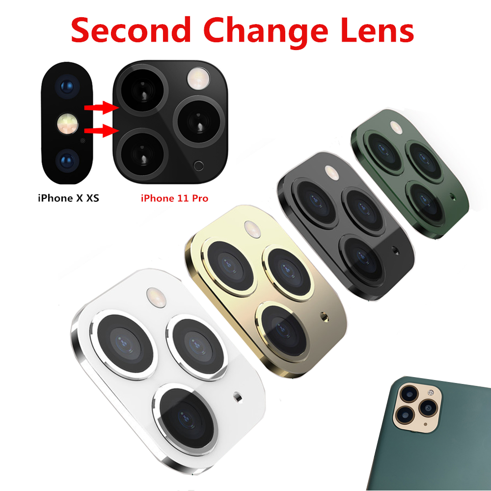 Version 2 Applicable for iPhone X XS MAX XR Second Change Lens for iPhone 11 Pro Max Lens Sticker Modified Camera Cover Alloy Back Case
Version 2 Applicable for iPhone X XS MAX XR Second Change Lens for iPhone 11 Pro Max Lens Sticker Modified Camera Cover Alloy Back Case