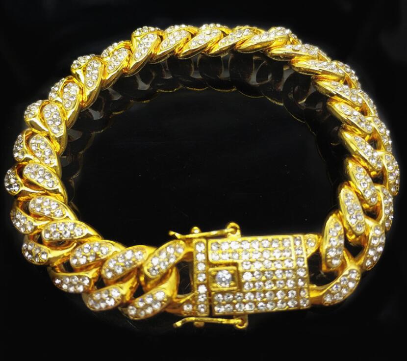 New Mens Hip Hop Gold Bracelets Simulated Diamond Bracelets Jewelry Fashion Iced Out Miami Cuban Link Chain Bracelet, Black
New Mens Hip Hop Gold Bracelets Simulated Diamond Bracelets Jewelry Fashion Iced Out Miami Cuban Link Chain Bracelet, Black