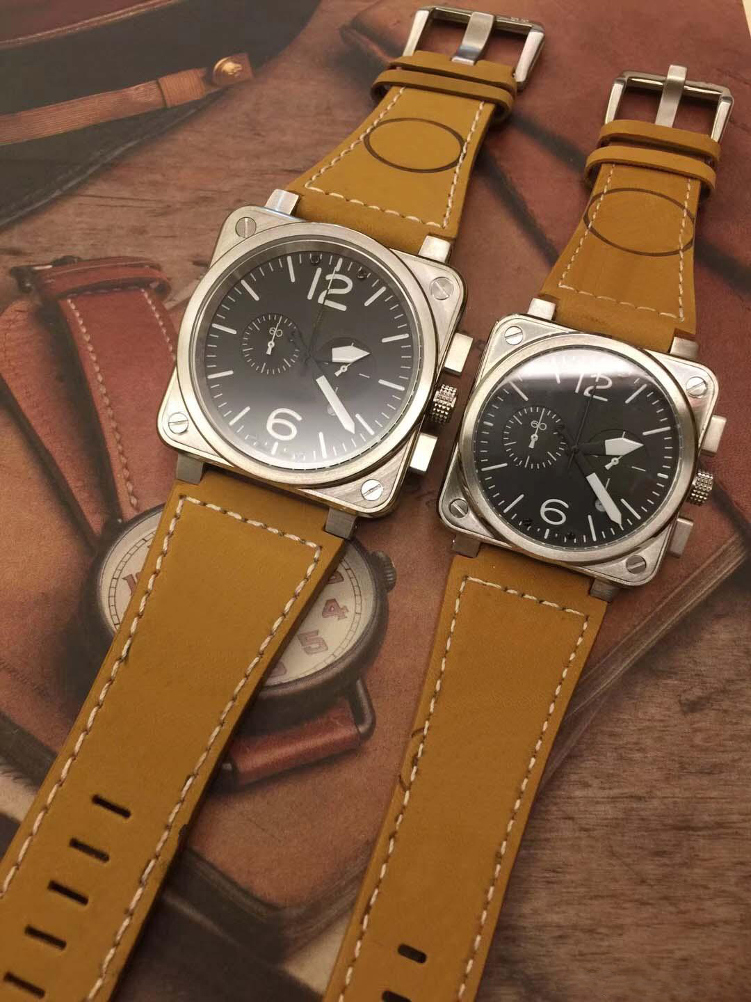 new Wristwatch Aviation Chronograph Quartz Heritage Black Dial Mens Watches Diver Brown Leather Strap Steel Square Case Fashion Wristwatches, 07
new Wristwatch Aviation Chronograph Quartz Heritage Black Dial Mens Watches Diver Brown Leather Strap Steel Square Case Fashion Wristwatches, 07