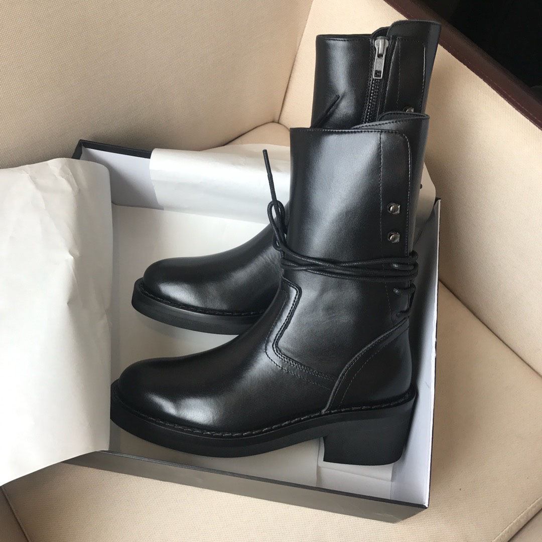 Hot Sale- Cowskin Martin Front Rear Strap Chunky Low Heel Women Mid Calf Boots Ladies Ann 19ss Round Toe Zipper Boots Shoes Size 35-40, Black
Hot Sale- Cowskin Martin Front Rear Strap Chunky Low Heel Women Mid Calf Boots Ladies Ann 19ss Round Toe Zipper Boots Shoes Size 35-40, Black