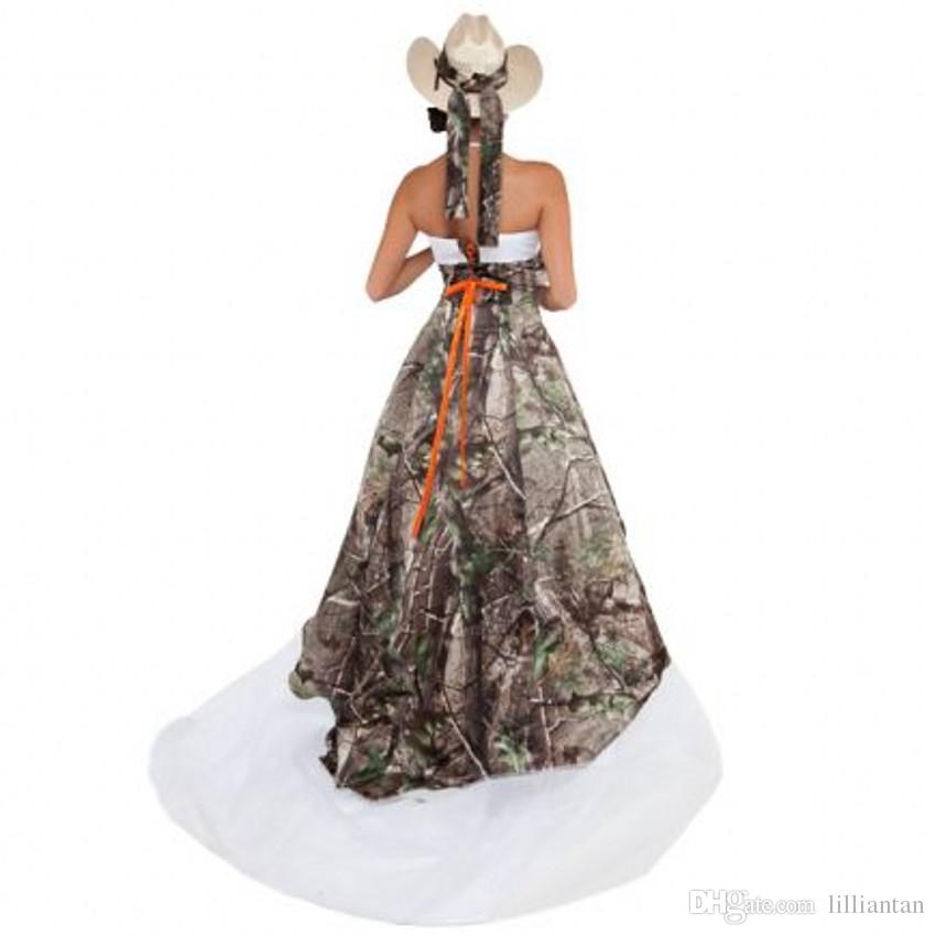 Strapless Camo Wedding Dress Empire Waist Country Beach Bridal Gowns Plus Size Lace-up Vestidos de Novia Camouflage Forest Gown
