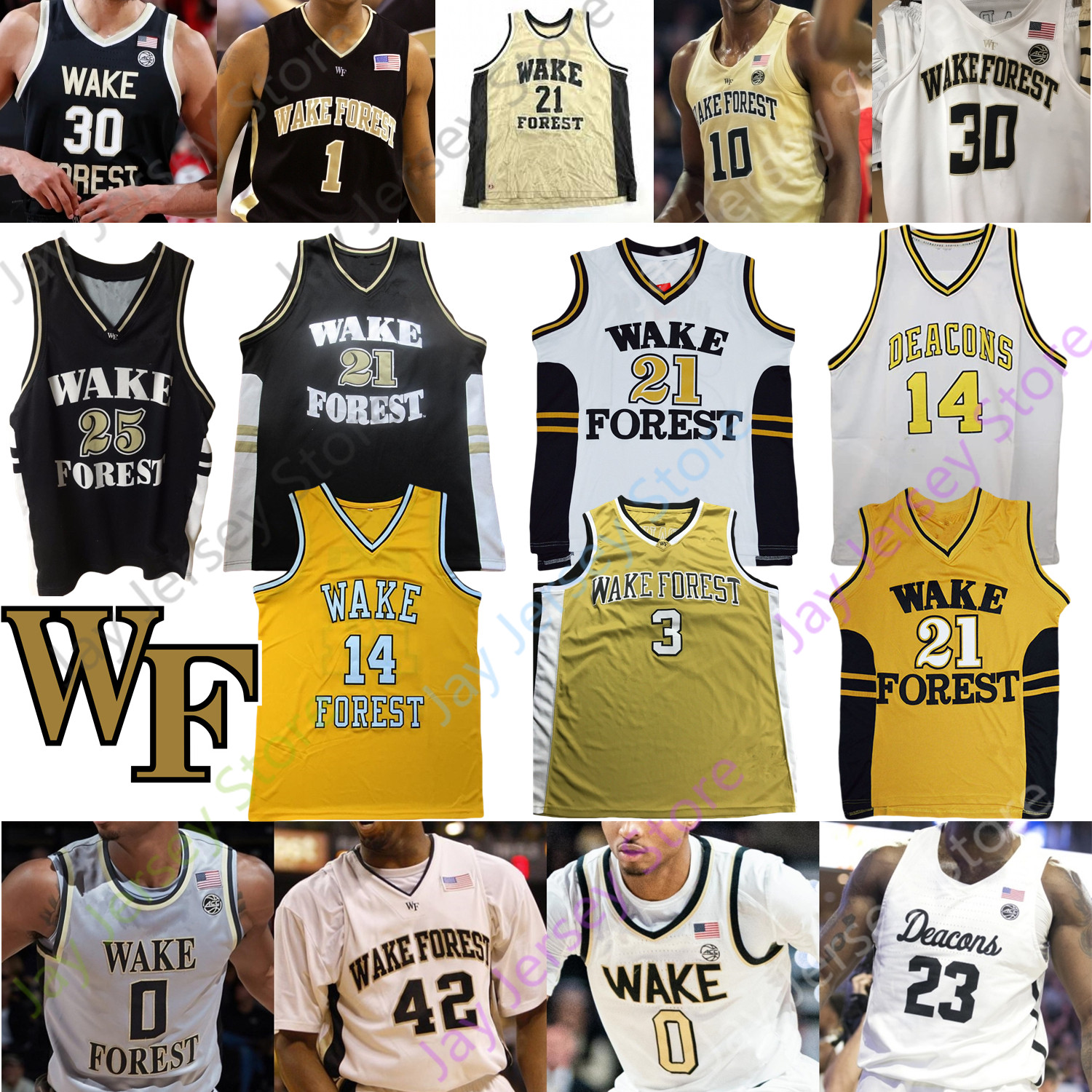 2020 Custom Wake Forest Demon Deacons Basketball Jersey NCAA College Tim Duncan Childress Olivier Sarr Chaundee Brown Andrien White Mucius, Black iii
2020 Custom Wake Forest Demon Deacons Basketball Jersey NCAA College Tim Duncan Childress Olivier Sarr Chaundee Brown Andrien White Mucius, Black iii