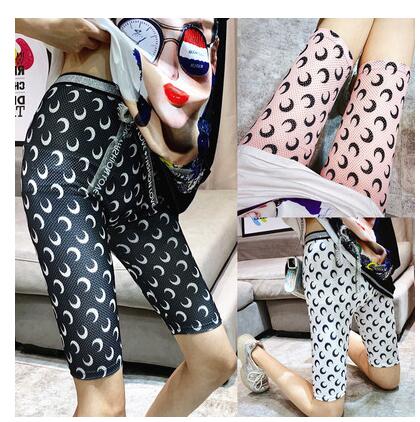 2020 new women's gauze ice silk fabric summer sunscreen elastic waist moon print skinny leggings sports yoga tight pants, White half
2020 new women's gauze ice silk fabric summer sunscreen elastic waist moon print skinny leggings sports yoga tight pants, White half