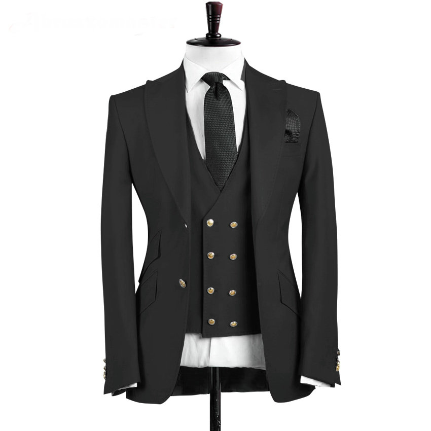 2019 Slim Fit Peaked Lapel Black Business Mens Suit Best Man Groom Wedding Suits for Men 3 Pieces Prom Tuxedo(Jacket+Vest+Pants), Dark grey
2019 Slim Fit Peaked Lapel Black Business Mens Suit Best Man Groom Wedding Suits for Men 3 Pieces Prom Tuxedo(Jacket+Vest+Pants), Dark grey