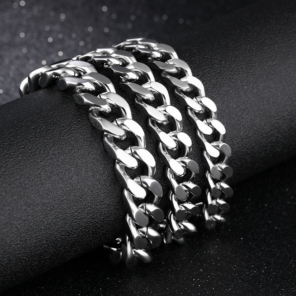 Men's Snake Bone Chain Bracelets Business Stainless Steel Titanium Steel Bangle Jewelry