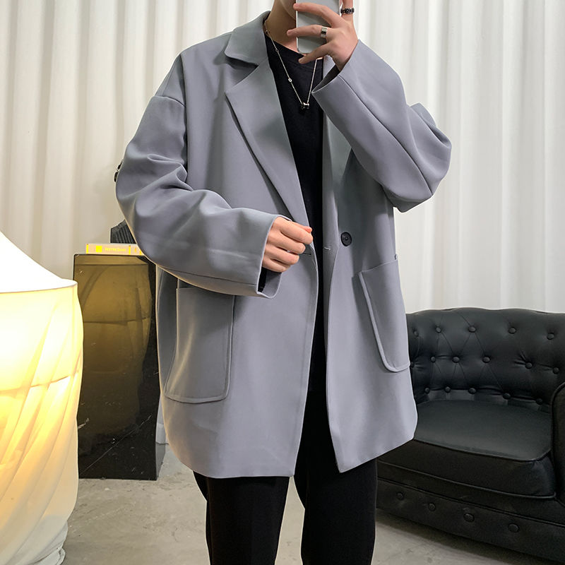 Blazer Men's Fashion Solid Color Business Casual Dress Jacket Men Society Streetwear Wild Loose Korean Suit Jacket Mens -2XL, Black
Blazer Men's Fashion Solid Color Business Casual Dress Jacket Men Society Streetwear Wild Loose Korean Suit Jacket Mens -2XL, Black