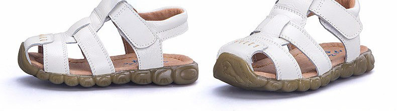Promotion Children's Shoes Cow Leather Casual Shoes Sandals For Children Comfortable Summer Man Middle Hole