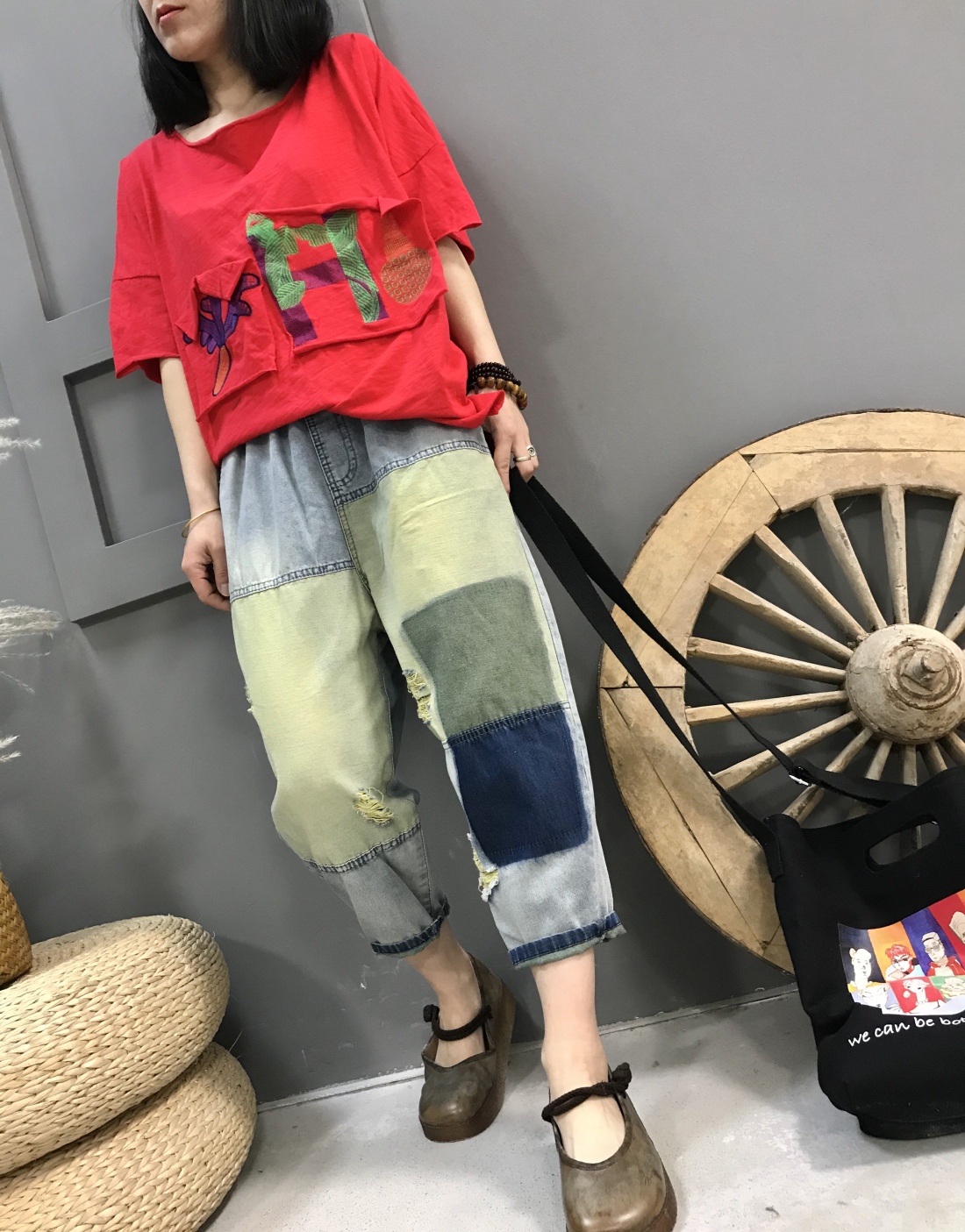Pale Yellow Female 7 Minutes Of Pants To Restore Ancient Ways Do Old Letters Embroidered Big Yards Bk4552, Light yellow
Pale Yellow Female 7 Minutes Of Pants To Restore Ancient Ways Do Old Letters Embroidered Big Yards Bk4552, Light yellow