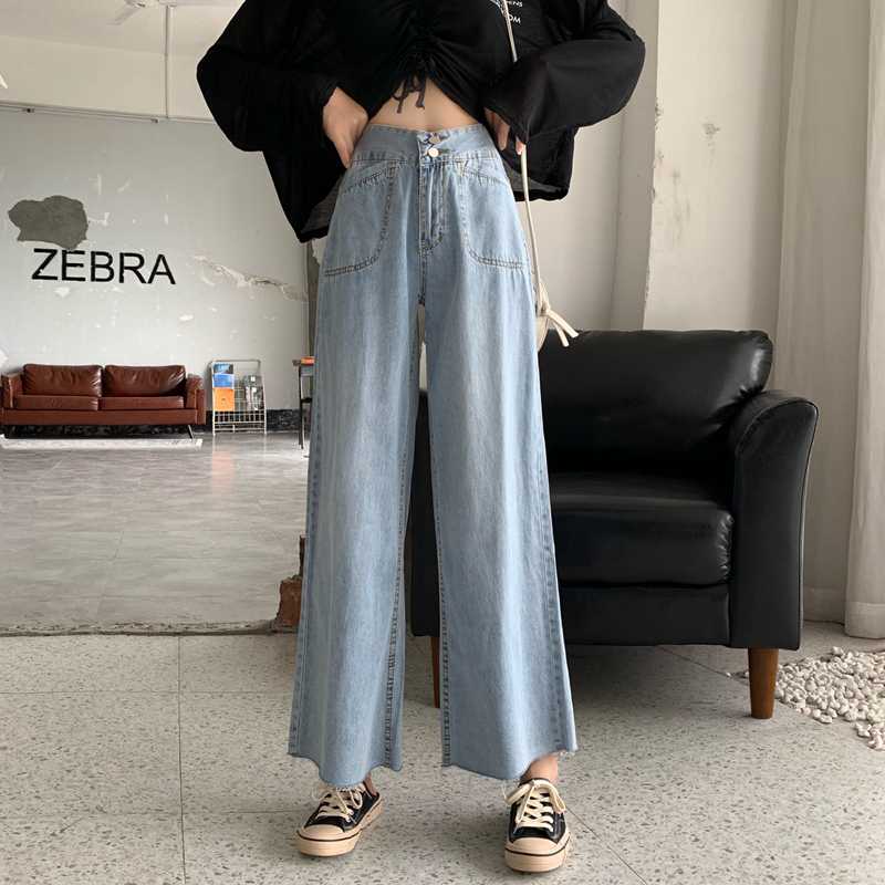 Woman Jeans High Waist Clothes Wide Leg Denim Clothing Streetwear Vintage Quality 2020 Fashion Harajuku loose Straight Pants, Blue 
Woman Jeans High Waist Clothes Wide Leg Denim Clothing Streetwear Vintage Quality 2020 Fashion Harajuku loose Straight Pants, Blue