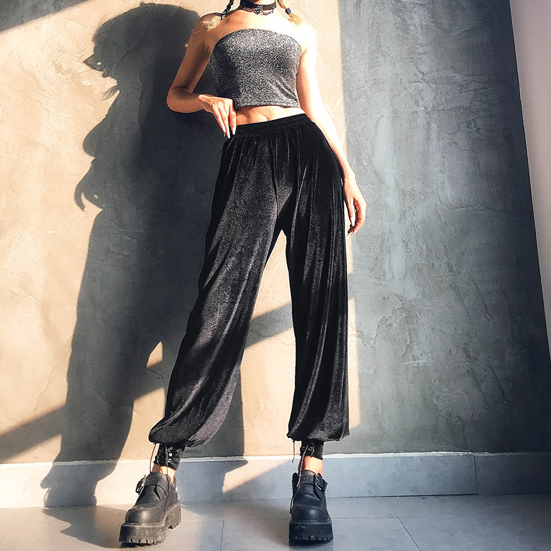 Vintage Gothic Women Pants Harajuku 2020 Loose Female Trousers Aesthetic Chic Bandage Goth, Black
Vintage Gothic Women Pants Harajuku 2020 Loose Female Trousers Aesthetic Chic Bandage Goth, Black