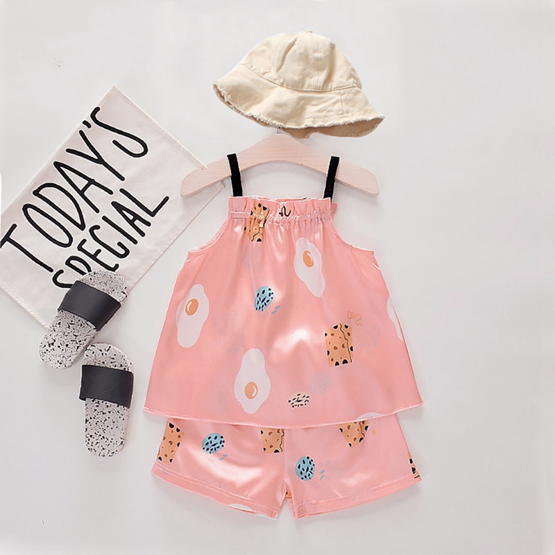 Kids Sleepwear Baby Girls Pajamas Cheese Pattern Sling Nightshirt Set Short Sleeve Blouse Tops+Shorts Sleepwear Children Pajamas, Pink
Kids Sleepwear Baby Girls Pajamas Cheese Pattern Sling Nightshirt Set Short Sleeve Blouse Tops+Shorts Sleepwear Children Pajamas, Pink