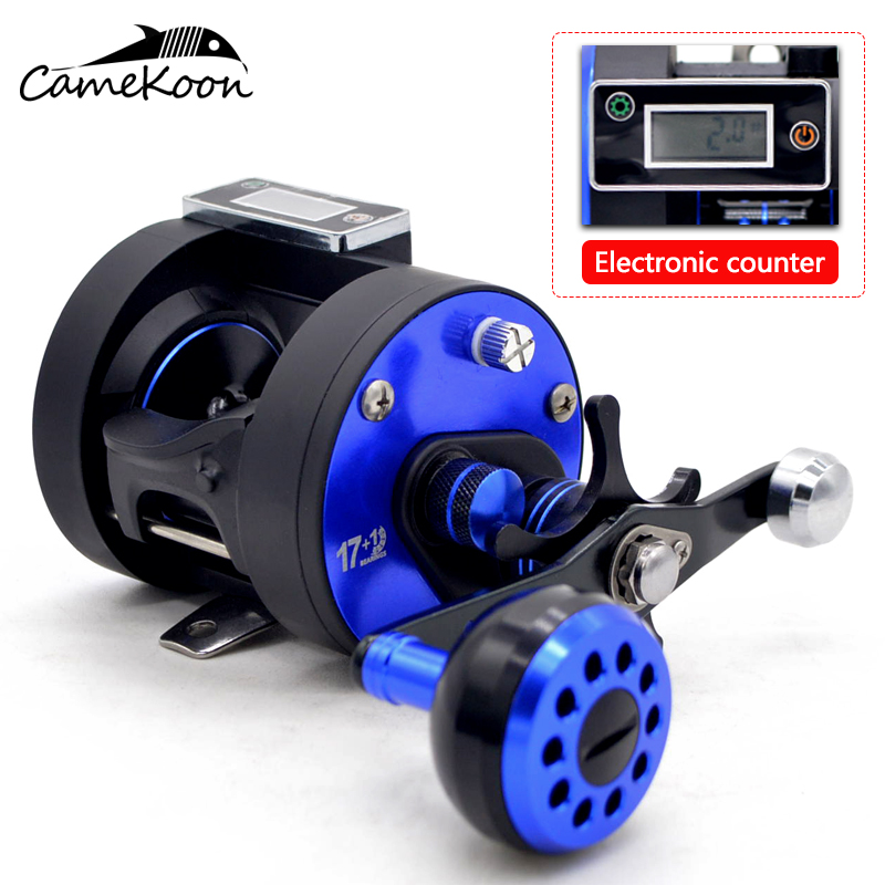 CAMEKOON Round Drum Fishing Reel 17+1BBs 5.6:1 Gear Ratio Trolling Reel Left / Right Hand Line Counter Baitcasting Fishing
CAMEKOON Round Drum Fishing Reel 17+1BBs 5.6:1 Gear Ratio Trolling Reel Left / Right Hand Line Counter Baitcasting Fishing