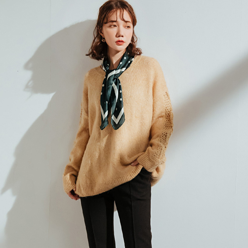 2019 autumn new pullover women loose inside thick twist hollow out wearing sweater bottoming knitted pullover women F1600, Ginger
2019 autumn new pullover women loose inside thick twist hollow out wearing sweater bottoming knitted pullover women F1600, Ginger