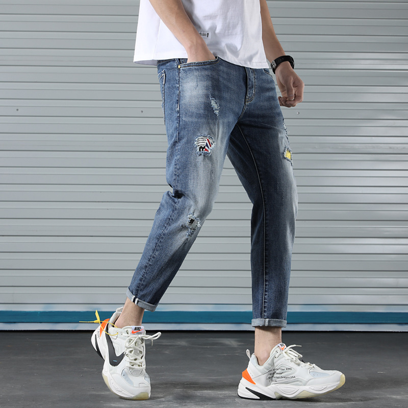 Hole Fashion Men Jeans Casual Loose Denim Jeans Solid Ankle Length Homme Big Size, Blue
Hole Fashion Men Jeans Casual Loose Denim Jeans Solid Ankle Length Homme Big Size, Blue