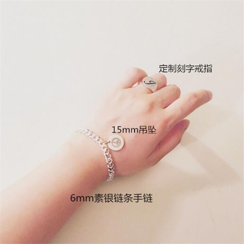 New Fashion 100% 925 Sterling Silver Round Circle Pendants Fit For Necklaces Bracelet Fine Jewelry Geometric Charms