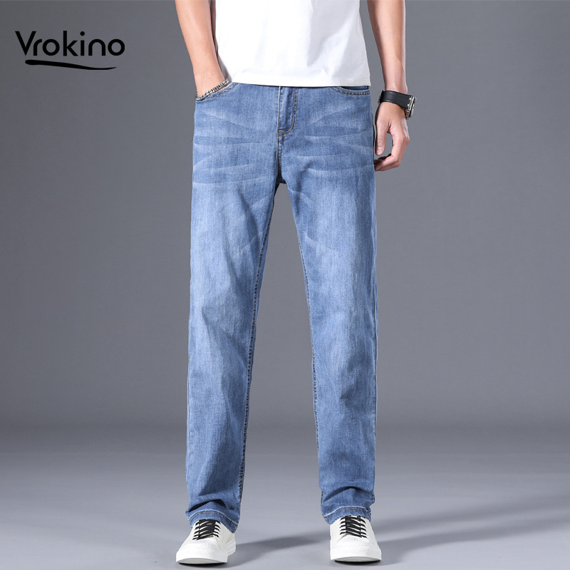 VROKINO 2020 New in Fashionable jeans for men High quality men's casual elastic loose plus size jeans Multiple color options, Smoky gray
VROKINO 2020 New in Fashionable jeans for men High quality men's casual elastic loose plus size jeans Multiple color options, Smoky gray