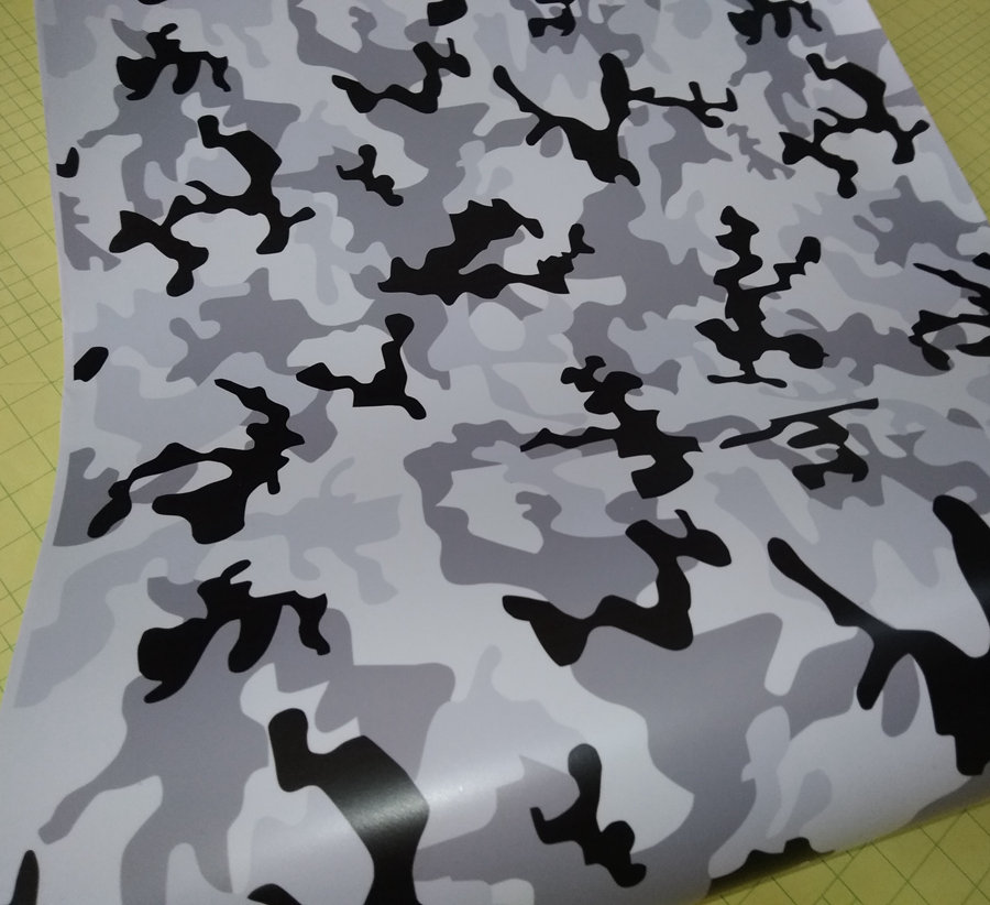 150x50cm (39x19") Ubran Winter Snow Camouflage Wrap Vinyl For CAR / MOTOR & Laptop phone COVERING Skin Stickers Self Adhesive Vinyls
