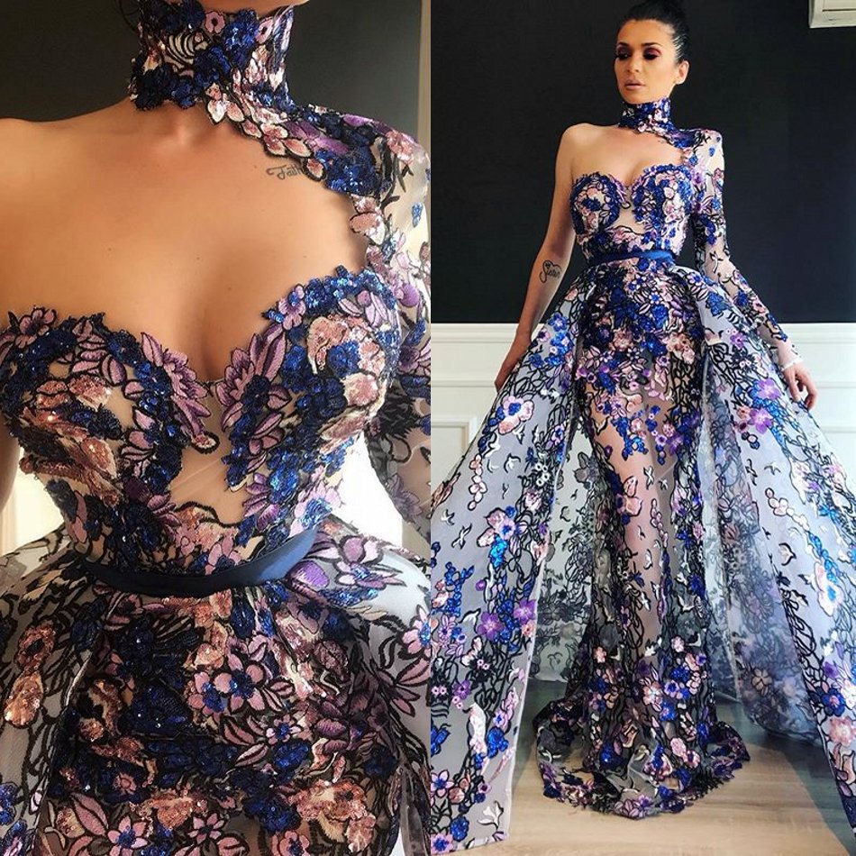 2019 Sequins Blingbling Arabic High Neck Mermaid Evening Dresses Detachable Skirt See Through Sexy vestidos de fiesta Prom Dresses, Pink
2019 Sequins Blingbling Arabic High Neck Mermaid Evening Dresses Detachable Skirt See Through Sexy vestidos de fiesta Prom Dresses, Pink